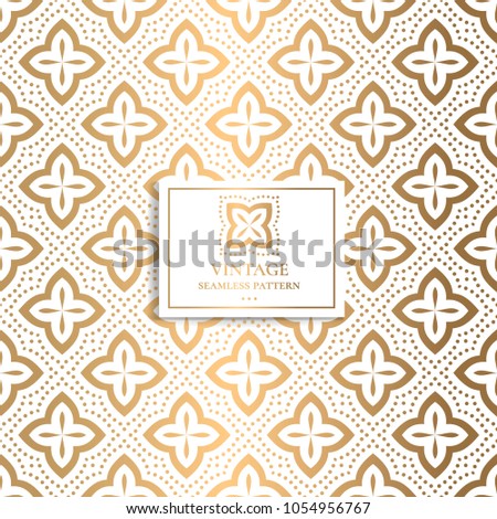 Golden seamless pattern. Geometric. Ornament, Traditional, Ethnic, Arabic, Turkish, Indian motifs. Great for fabric and textile, wallpaper, packaging or any desired idea. 