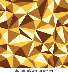 Golden Seamless Pattern of geometric shapes