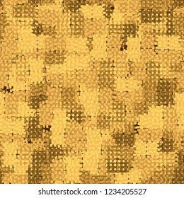 Golden seamless pattern having rows of small five-pointed stars.