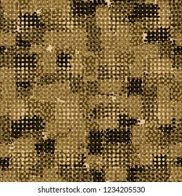 Golden seamless pattern having rows of small five-pointed stars.