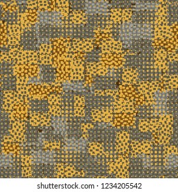 Golden seamless pattern having rows of small five-pointed stars.