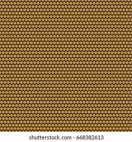 Golden seamless pattern. Line of polka dot pattern in gold. Vector. 
