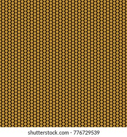 Golden seamless pattern. Line of polka dot pattern in gold. Vector. 