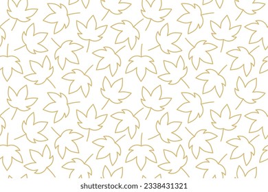 patrón dorado sin soldadura con hojas de arce - ilustración vectorial