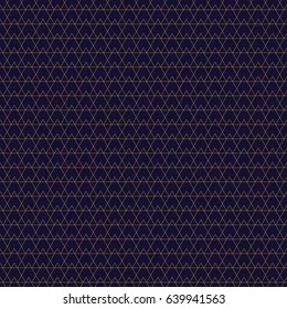 Golden seamless pattern. Modern stylish gold texture and geometric pattern with squares, triangles and hexagons. Repeating goldish tiles with overlapping leaner shapes. Vector.
