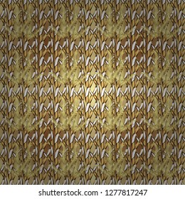 Golden seamless pattern on beige and neutral colors with golden elements. Seamless vintage pattern on beige and neutral colors with golden elements. Christmas, snowflake, new year.