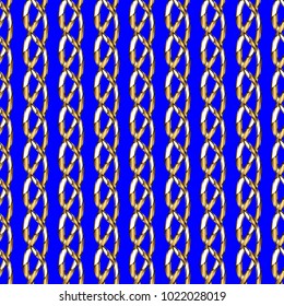 Golden seamless pattern on blue, brown and white colors with golden elements. Seamless vintage pattern on blue, brown and white colors with golden elements. Christmas, snowflake, new year.