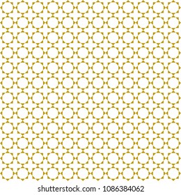 Golden seamless pattern on white background