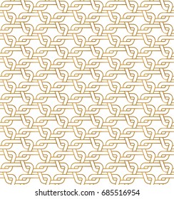 Golden seamless pattern with oriental delicate ornament.