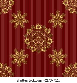 Golden seamless pattern for prints or digital.