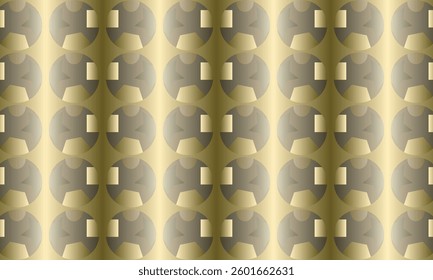 Golden Seamless Pattern with Stripes and Geometric Design