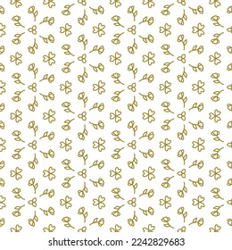 Golden seamless pattern traditional motif