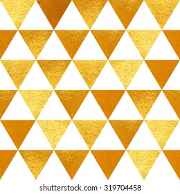 golden seamless pattern with triangle