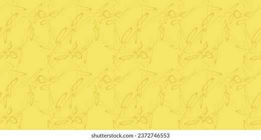 Patrón dorado sin costuras con lentes doradas sin torsión y medias anillos. Para embalaje de regalo y embalaje de vacaciones. Vector.