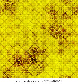 Golden seamless texture from circles. Abstract vector background for web page, banners backdrop, fabric, home decor, wrapping