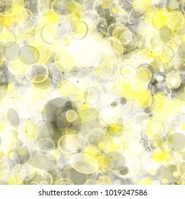 Golden seamless texture from ovals, spots, strokes, rings. Abstract vector background for web page, banners backdrop, fabric, home decor, wrapping