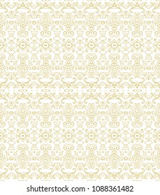 Golden seamless vector ornamental background