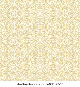 Golden seamless vector ornamental  texture,   oriental, medieval style