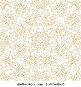 Golden seamless vector ornametnal pattern