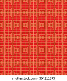 Golden seamless Vintage Chinese style window tracery square geometry pattern background.
Golden seamless Background image of vintage Chinese window tracery square geometry pattern.
