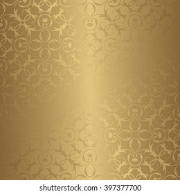 Papel de escritorio sin doraduras. Fondo vectorial. Diseño sin inconvenientes con adorno dorado. Plantilla para su diseño   