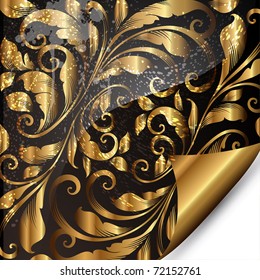 Golden Seamless Wallpaper, Vector Background