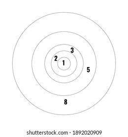 Golden section ratio or proportion circles. Harmonious concept with circles. Vector Illustration..