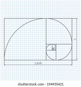 Golden section, vector eps10 illustration