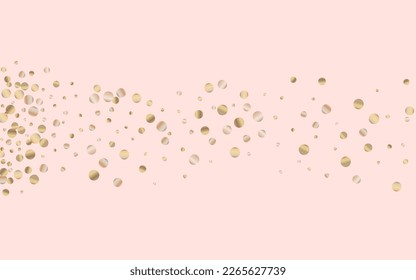 Golden Sequin Luxury Pink Background. Modern Shine Card. Yellow Splash Isolated Texture. Glow Holiday Illustration.