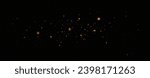 Golden sequins glow with many lights. Glittering dust. Luxurious background of golden particles.	