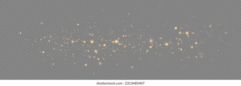 Las secuencias doradas brillan con muchas luces. Polvo que ensucia. Lujoso fondo de partículas doradas.