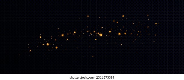 Las secuencias doradas brillan con muchas luces. Polvo que ensucia. Lujoso fondo de partículas doradas.