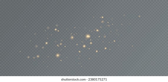 Golden sequins glow with many lights. Glittering dust. Luxurious background of golden particles.