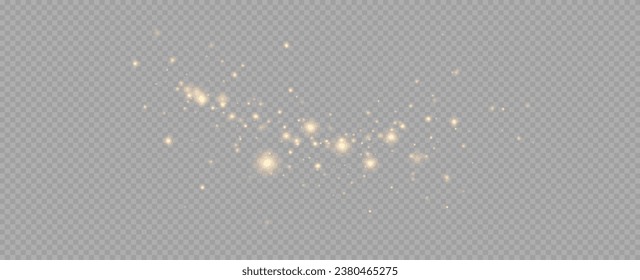 Golden sequins glow with many lights. Glittering dust. Luxurious background of golden particles.