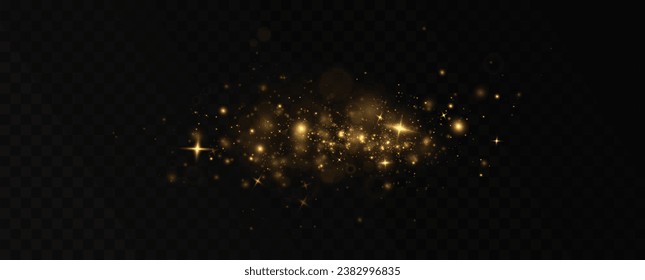 Las secuencias doradas brillan con muchas luces. Polvo que ensucia. Lujoso fondo de partículas doradas.	