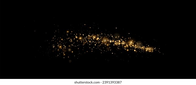 	
Golden sequins glow with many lights. Glittering dust. Luxurious background of golden particles.