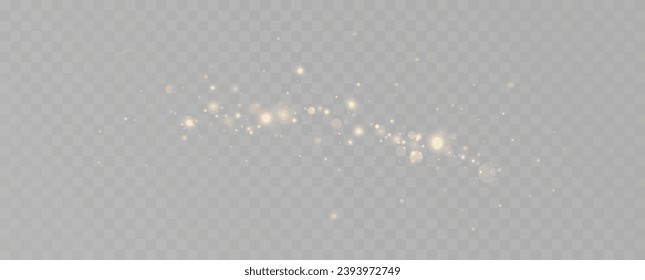 Golden sequins glow with many lights. Glittering dust. Luxurious background of golden particles.	