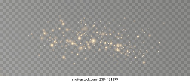 Golden sequins glow with many lights. Glittering dust. Luxurious background of golden particles.	