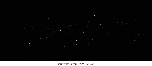 Golden sequins glow with many lights. Glittering dust. Luxurious background of golden particles.	