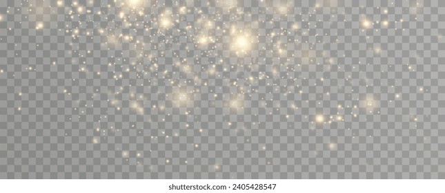 Las secuencias doradas brillan con muchas luces. Polvo que ensucia. Lujoso fondo de partículas doradas.	