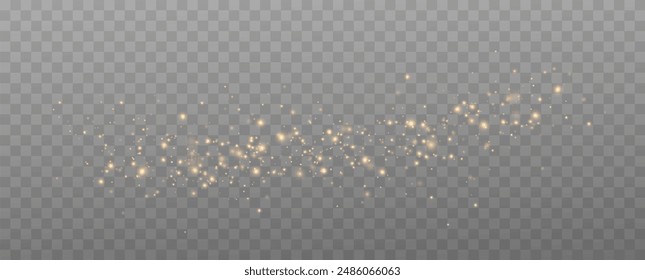 Las lentejuelas doradas brillan con muchas luces. Polvo brillante. Lujoso fondo de partículas doradas.