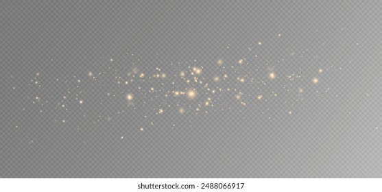 Golden sequins glow with many lights. Glittering dust. Luxurious background of golden particles.	