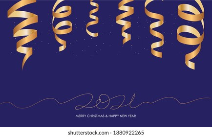 Golden serpentine. Vector isolated illustrations.