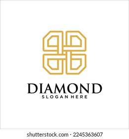 golden shape and monochromatic one. Abstract emblem, design concept, logo, logotype element for template.