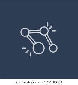 Golden share icon. Trendy flat vector line Golden share icon on dark blue background from Business  collection. 