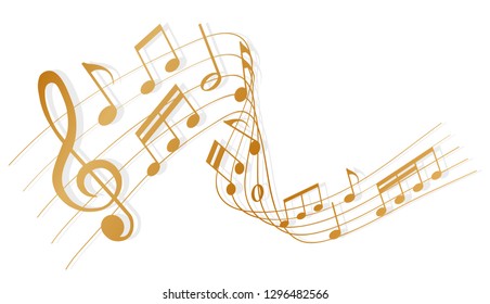 Golden sheet music