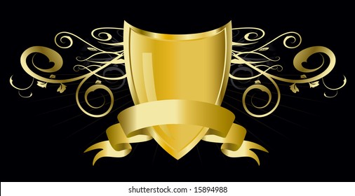 goldener Schild