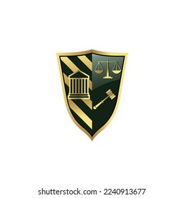 Icono del Escudo Dorado Icono Icono Icono Ilustración vectorial de carácter web abstracto logotipo iniciales marca comercial de icono,