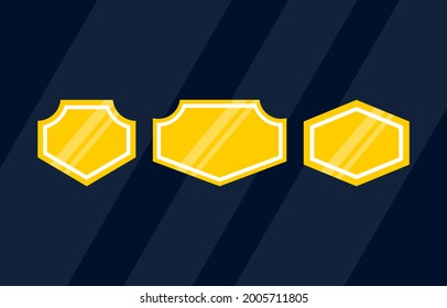 Vektor-Vorlage für das Logo des Goldenen Schildes, geeignet für die Sicherheit, die Sicherheit und das Heldenlogo sowie für grafische Anforderungen