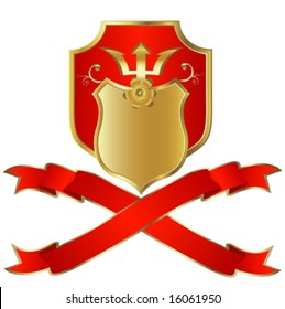 escudo dorado y cinta